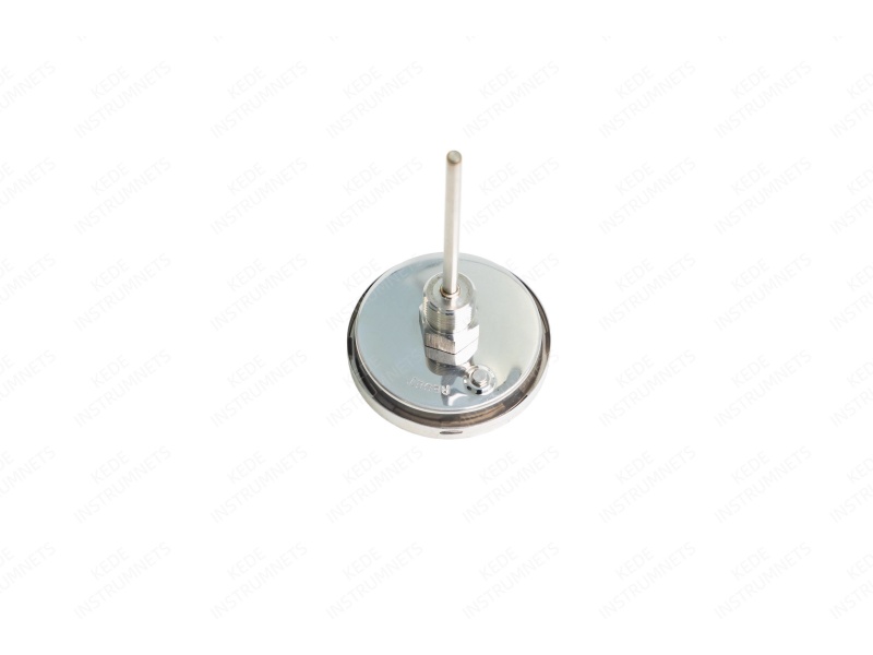 Back entry bimetal thermometer